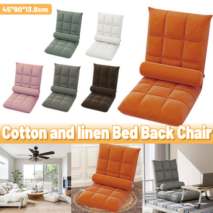 Artiss Floor Lounge Sofa Bed Chair with Lumbar Pillow Folding Adjustable Cushion