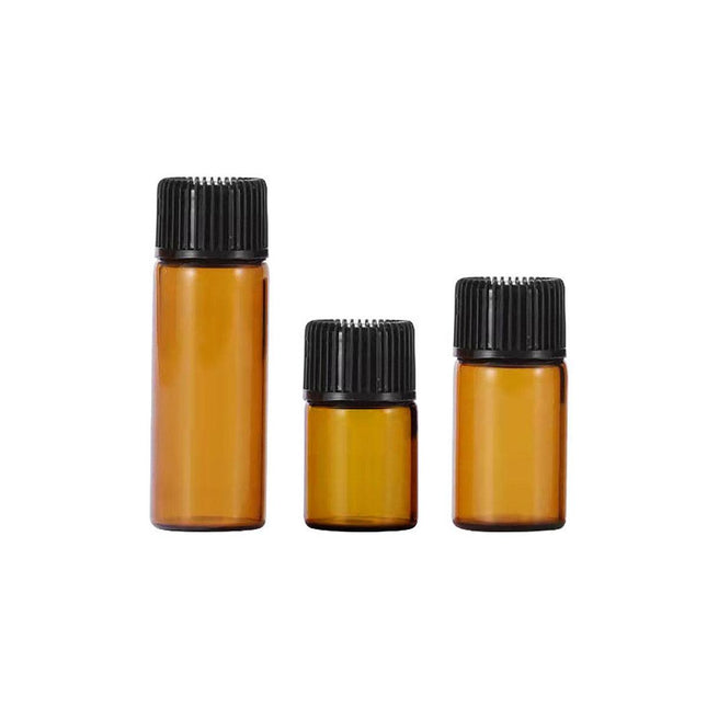 5pcs 2ml-5ml Amber Glass Orifice Reducer Bottles Sample Vial Dram Essential Oils