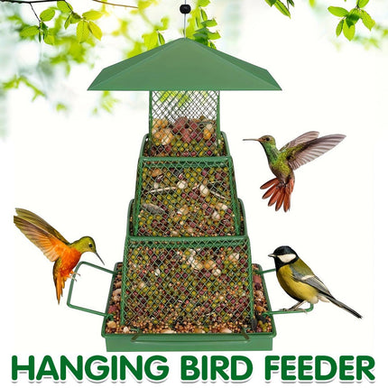 Outdoor Hanging Bird Feeder Durable Garden Feeder for Wild Birds Easy to Use