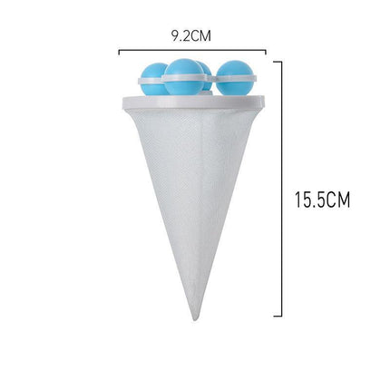 2 Pcs Reusable Hair Lint Catcher Removal Net Bag Wash Machine Float Filter - Aimall