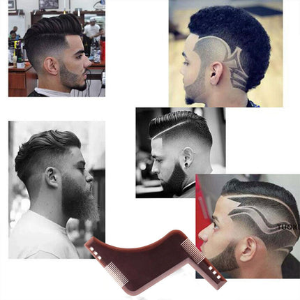 Beard Styling Shaping Template Comb Barber Tool Symmetry Trimming Shaper Stencil