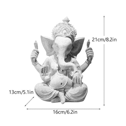 Resin Buddha Statue Carved Ornament Wealth God for Home Office Altar Decorative