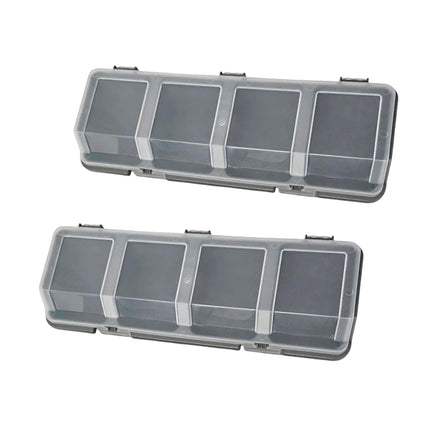 4-Grid Parts Storage Box Plastic Electronic Hardware Accessory Case with Lid ﻿