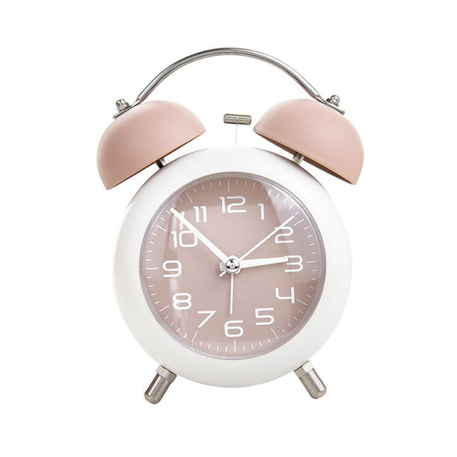 Strong Wake-Up Alarm Clock with Night Light Battery-Powered Silent Durable