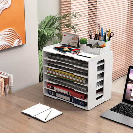 Large Capacity Multi Layer Desktop File Storage Rack Office Document File Rack
