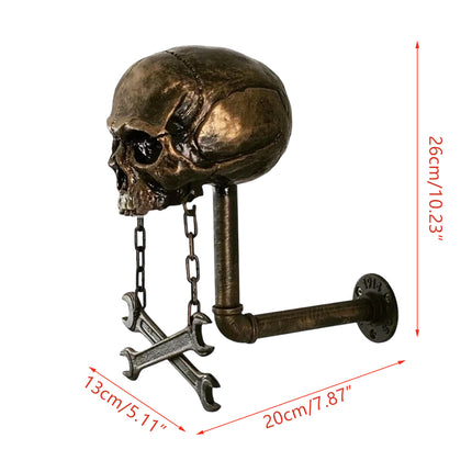 Motorbike Helmet Holder Wall Mount Helmet Rack Helmet Stand Skull Head Holder