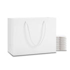 50PCS Kraft Paper Gift Bags Custom Blank Shopping Handbags for Garment Packaging