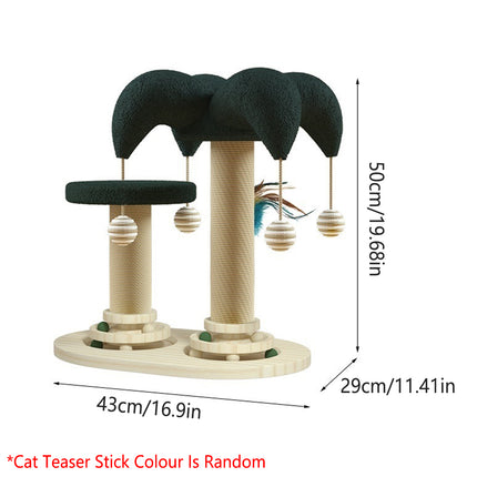 Cat Scratching Post Toy Turntable Climbing Frame Board Interactive Furniture