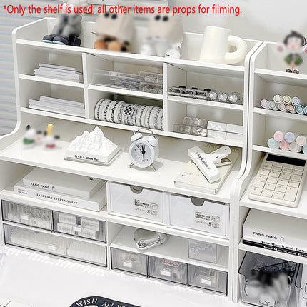 Desktop 6-Tier Storage Shelf Multiple Storage Compartments for Office Organizer