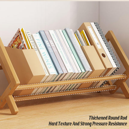 Desktop Bookshelf Organizer for Home Office Storage Shelf for Books and Files