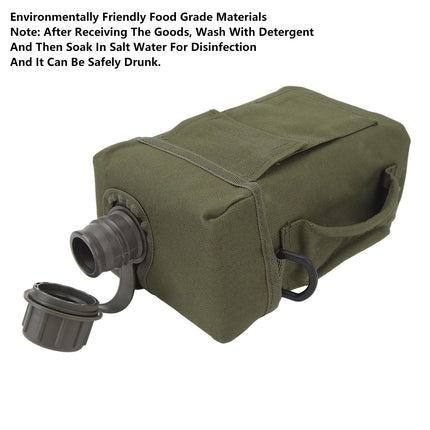 2 Litre Patrol Canteen with Cover and Strap Waterproof Outdoor Water Bottle