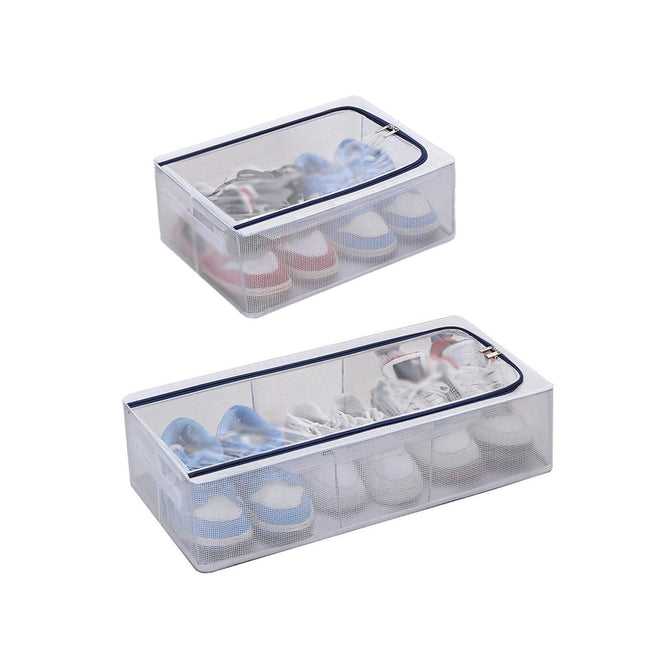 Visible Dustproof Transparent Storage Box Home Organizer for Clothes Toys Shoes