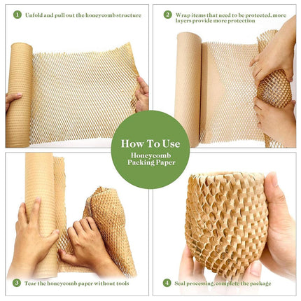 Honeycomb Kraft Paper Roll Shockproof Cushioning Wrapping Paper for Packaging