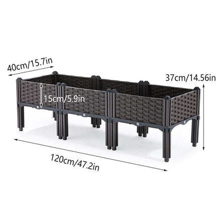 Outdoor Rectangular Balcony Vegetable Planter Box Garden Flower Planting