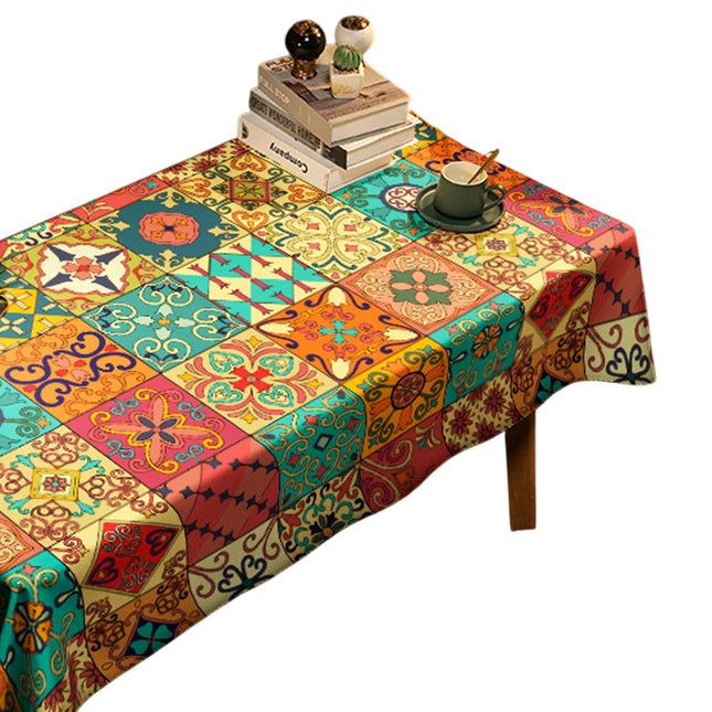 Rectangular Tablecloth Nordic Pattern Stain-Resistant for Dining