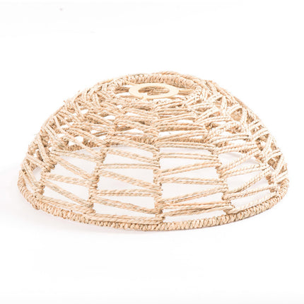 Natural Half Circle Woven Lampshade 30x10.5cm Straw Rope Pendant Light Shade