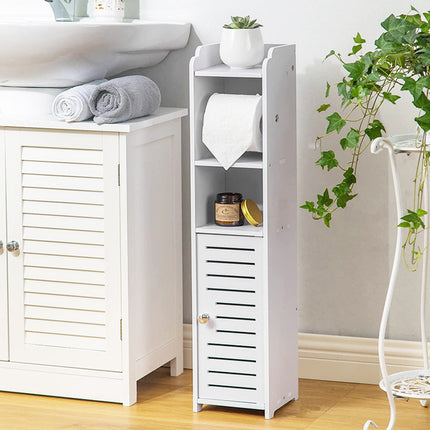 Narrow Bathroom Storage Cabinet Waterproof Multifunctional Toilet Vanity Storage