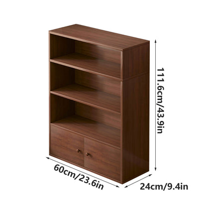 Floor-Standing Bookshelf 4 Tier Sturdy Board Space Saving for Home Office Use