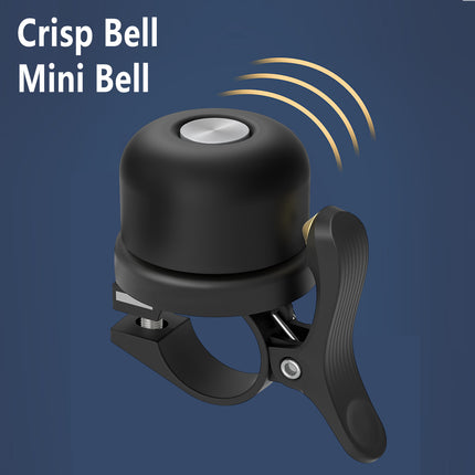 Black Bicycle Bell Crisp Sound Classic Bike Handlebar Ring Bell Accessory Use