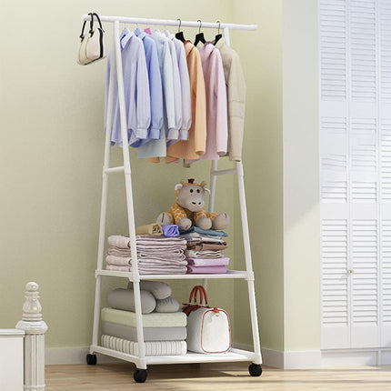 Floor Standing Thickened Triangle Coat Rack Clothes Drying Stable Space Saving