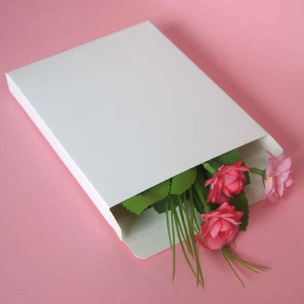 100pcs White Card Box Small Square Folding Box Flat Gift Packaging Storage Box
