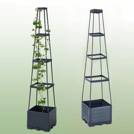 4 Tier Plant Stand Ladder Shelf for Climbing Vines Indoor Outdoor Garden Use