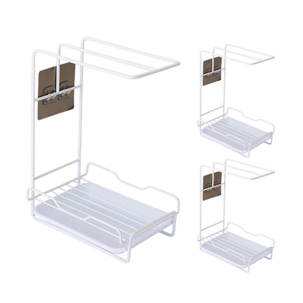 3PCS Kitchen Countertop Drain Rack Space Saving Organiser with Drainage Plate