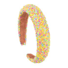 Hairband Padded Sponge Sequin Women's Wide Hair Band Hoop Headband Fashion - Aimall