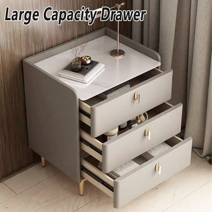 3 Drawer Nightstand Bedroom Storage Cabinet Minimalist Bedside Locker Organizer