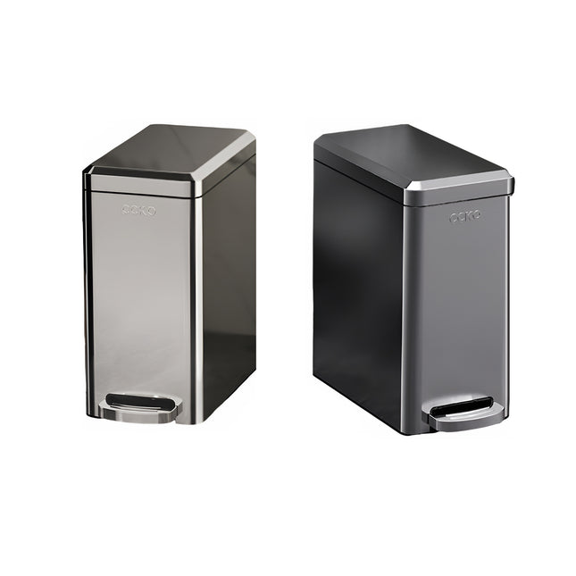 Kitchen Trash Can 9L Household Pedal Bin with Lid Large Capacity Waste Bucket