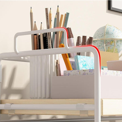 Double Layer Storage Shelf Desktop Organizer Cosmetics Stationery Rack for Desk
