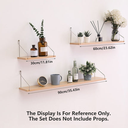 3 PCS Hole Free Wall Mounted Shelf Decor Space Saving for Home Bedroom Storage