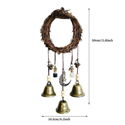 Wall Hanging Bohemian Door Handle Decoration Witch Bells for Home Festival Decor