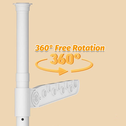 Adjustable Height 1.1-3.1m Standing Clothes Rack Stable Space Saving Daily Use