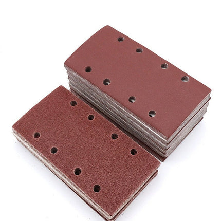 80PCS Rectangular Sanding Sheets 8 Hole Flocked Sandpaper For Polishing Wood