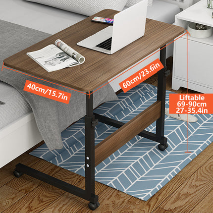 Bedside Table Mobile Adjustable Height For Bedroom Sofa Sturdy Space Saving