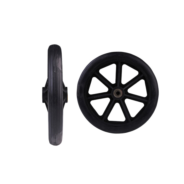 2PCS 8 Inch Wheelchair Front Wheels with Bearings Solid Replacement Wheels