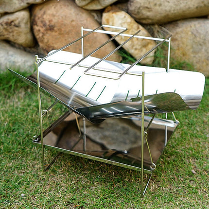 Outdoor Portable Camping Bench Grill Ultra Light Detachable Fire Burning Stove