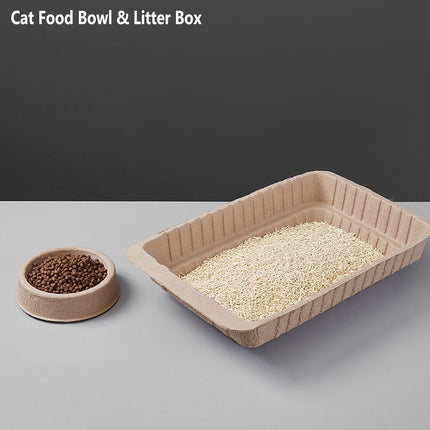 5/10PCS Portable Cat Litter Box Disposable Travel Pet Food Bowl Tray for Outdoor