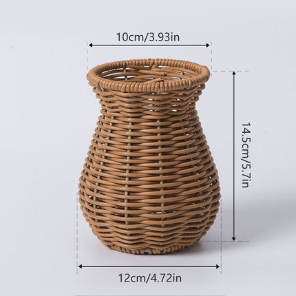 Beautiful Wicker Hand Woven Vase Farmhouse Boho Lightweight Decor Creative Decor