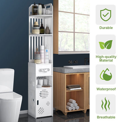 Bathroom Corner Storage Rack Durable Floor-Standing Storage Rack Space Saving