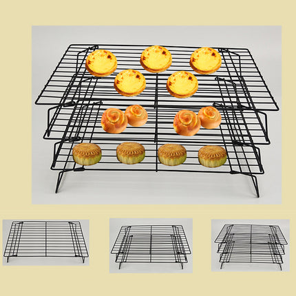 3-Tier Cake Stand Foldable Carbon Steel for Baking Display Party Dessert Serving