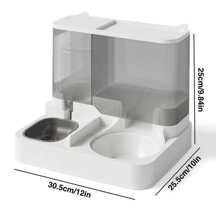 Automatic Cat Feeder Water Dispenser All in One Plastic Bowl for Cats and Dogs