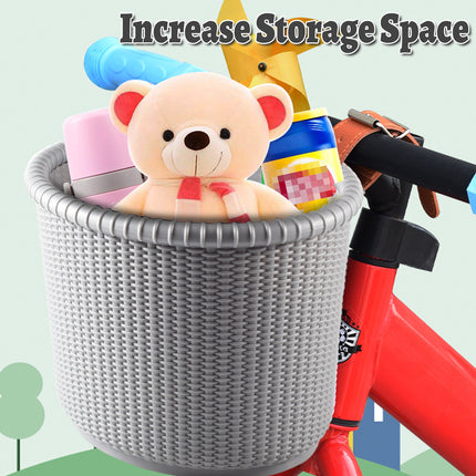 Lightweight Woven Bike Basket Handlebar Storage for Small Bicycles