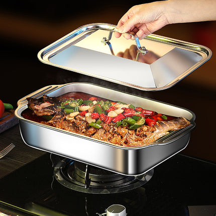 Grilled Fish Plate Crayfish Plate Tray Barbecue Plate for Camping Backyard BBQ