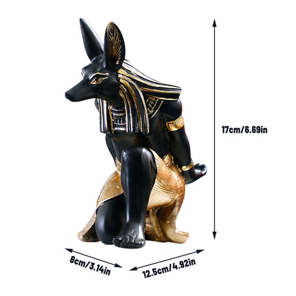 Wooden Anubis Stand Ornaments Egyptian Style for Home Display Decorative Use