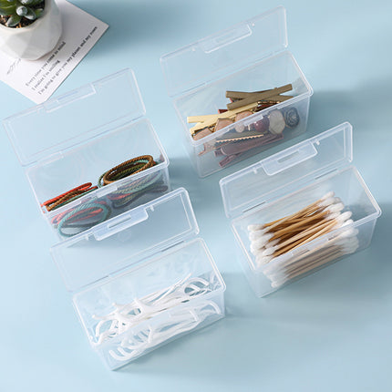 10PCS Card Storage Box Transparent Plastic Holder ID Business Card Organizer
