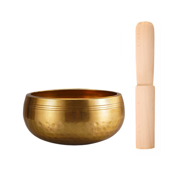 Tibetan Singing Bowl with Wooden Mallet for Meditation Yoga Relaxation ASMR