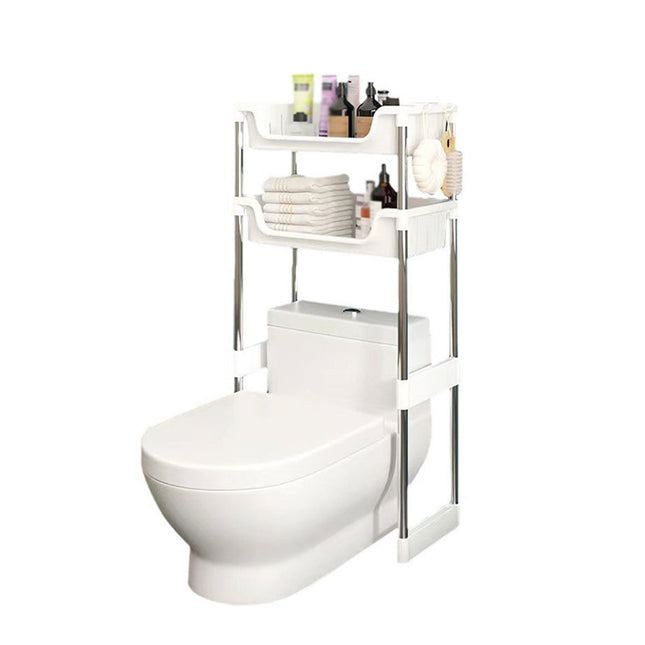 Toilet Storage Rack Over Toilet Shelf Floor Stand Bathroom Organiser Small Space