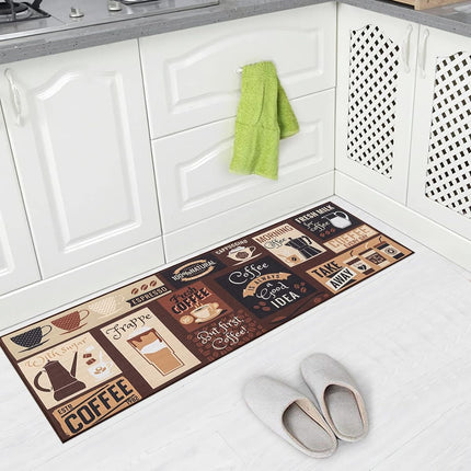Printed Non Slip Door Floor Rug Mat Kitchen Bathroom Carpet Mat Water Absorbent